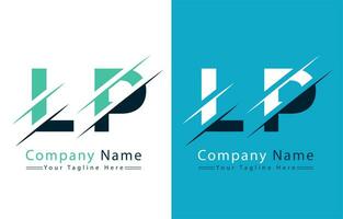 lp brev logotyp design mall. vektor logotyp illustration