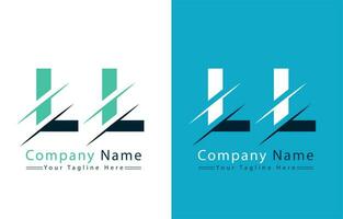 ll Brief Logo Design Konzept. Vektor Logo Illustration