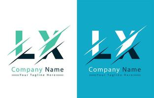 lx Brief Logo Design Vorlage. Vektor Logo Illustration