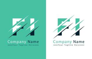 fi brev logotyp design begrepp. vektor logotyp illustration