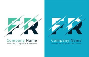 fr brev logotyp vektor design begrepp element