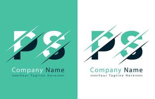 ps Brief Logo Vektor Design Konzept Elemente