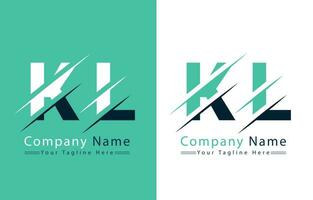 kl Brief Logo Design Konzept. Vektor Logo Illustration