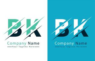 bk Brief Logo Vektor Design Vorlage Elemente