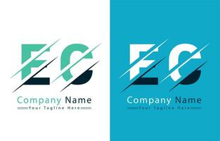 ec brev logotyp design mall. vektor logotyp illustration