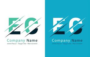 ec Brief Logo Design Vorlage. Vektor Logo Illustration