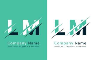 lm brev logotyp vektor design mall element