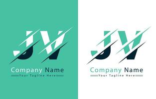 jv Brief Logo Vektor Design Konzept Elemente