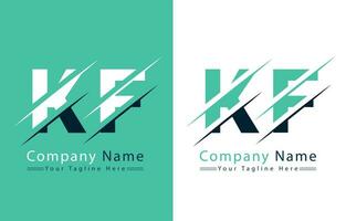 K F brev logotyp vektor design begrepp element