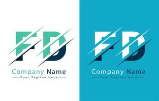 fd Brief Logo Design Konzept. Vektor Logo Illustration