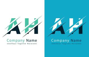Ah Brief Logo Design Konzept. Vektor Logo Illustration