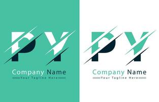 py Brief Logo Vektor Design Vorlage Elemente