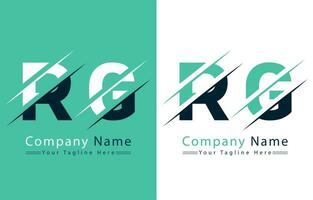 rg brev logotyp vektor design begrepp element