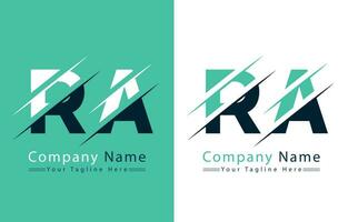 ra brev logotyp design mall. vektor logotyp illustration