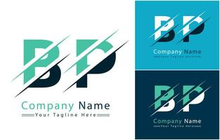 bp brev logotyp vektor design begrepp element