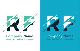 rf brev logotyp design mall. vektor logotyp illustration