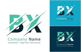 bx brev logotyp vektor design begrepp element