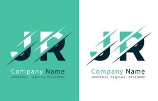 jr brev logotyp vektor design begrepp element