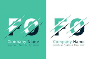fo brev logotyp design mall. vektor logotyp illustration