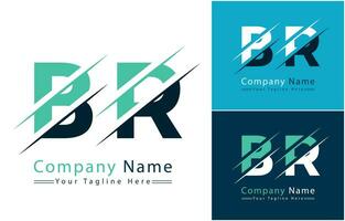 br Brief Logo Design Konzept. Vektor Logo Illustration