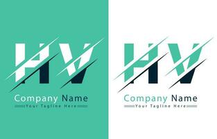 hv Brief Logo Design Vorlage. Vektor Logo Illustration