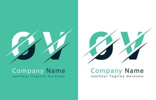 ov brev logotyp design mall. vektor logotyp illustration