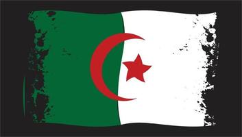 algerien flagge transparent bemalte pinsel vektor