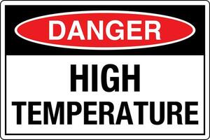 osha standarder symboler registrerad arbetsplats säkerhet tecken fara varning varning hög temperatur område vektor