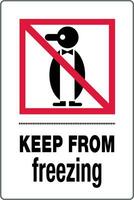 International Versand bildlich Etiketten Pinguine Symbol Symbol behalten von Einfrieren vektor