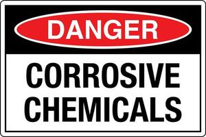 osha standarder symboler registrerad arbetsplats säkerhet tecken fara varning varning frätande kemikalier vektor
