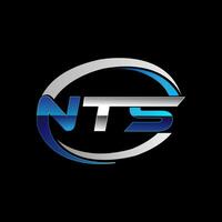 nts Brief Logo Design mit schwarz Hintergrund im Illustrator, Vektor Logo modern Alphabet Schriftart Überlappung Stil. Kalligraphie Designs zum Logo, Poster, Einladung,