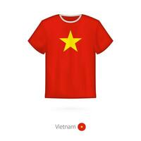 t-shirt design med flagga av vietnam. vektor