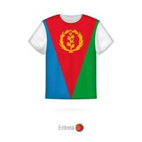 t-shirt design med flagga av eritrea. vektor