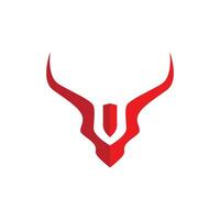 Stier Logo Vorlage Vektor Icon Illustration Design