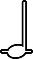 Musik- Hinweis Linie Symbol, Musik- Schlüssel Symbol. Lied beißt. Klang Ton Anmerkungen. Musical Schlüssel Gliederung Zeichen Vektor