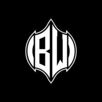 bw brev logotyp. bw kreativ monogram initialer brev logotyp begrepp. bw unik modern platt abstrakt vektor brev logotyp design.