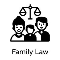 Familienrecht und Gesetz vektor