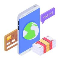 globale Bank-App vektor