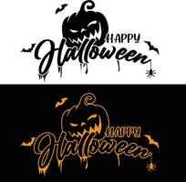 glücklich Halloween Text Banner, Hintergrund Vektor