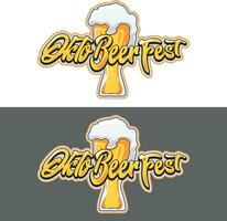 oktober fest öl festival logotyp. vektor logotyp till öl festival affisch