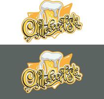 oktober fest öl festival logotyp. vektor logotyp till öl festival affisch