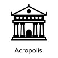 akropolis och landmärke vektor