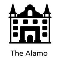 alamo och landmärke vektor