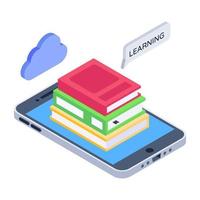 mobile Bücher-App vektor