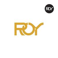 Brief Roy Monogramm Logo Design vektor