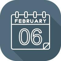 6 februari vektor ikon