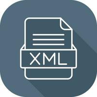 xml fil formatera vektor ikon