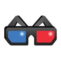 3D-Kinobrille vektor