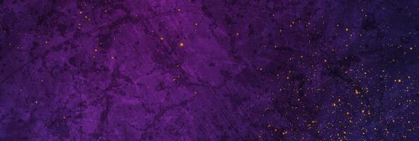 dunkel violett Grunge Textur Hintergrund mit golden Partikel vektor