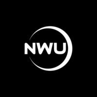 nwu brev logotyp design, inspiration för en unik identitet. modern elegans och kreativ design. vattenmärke din Framgång med de slående detta logotyp. vektor